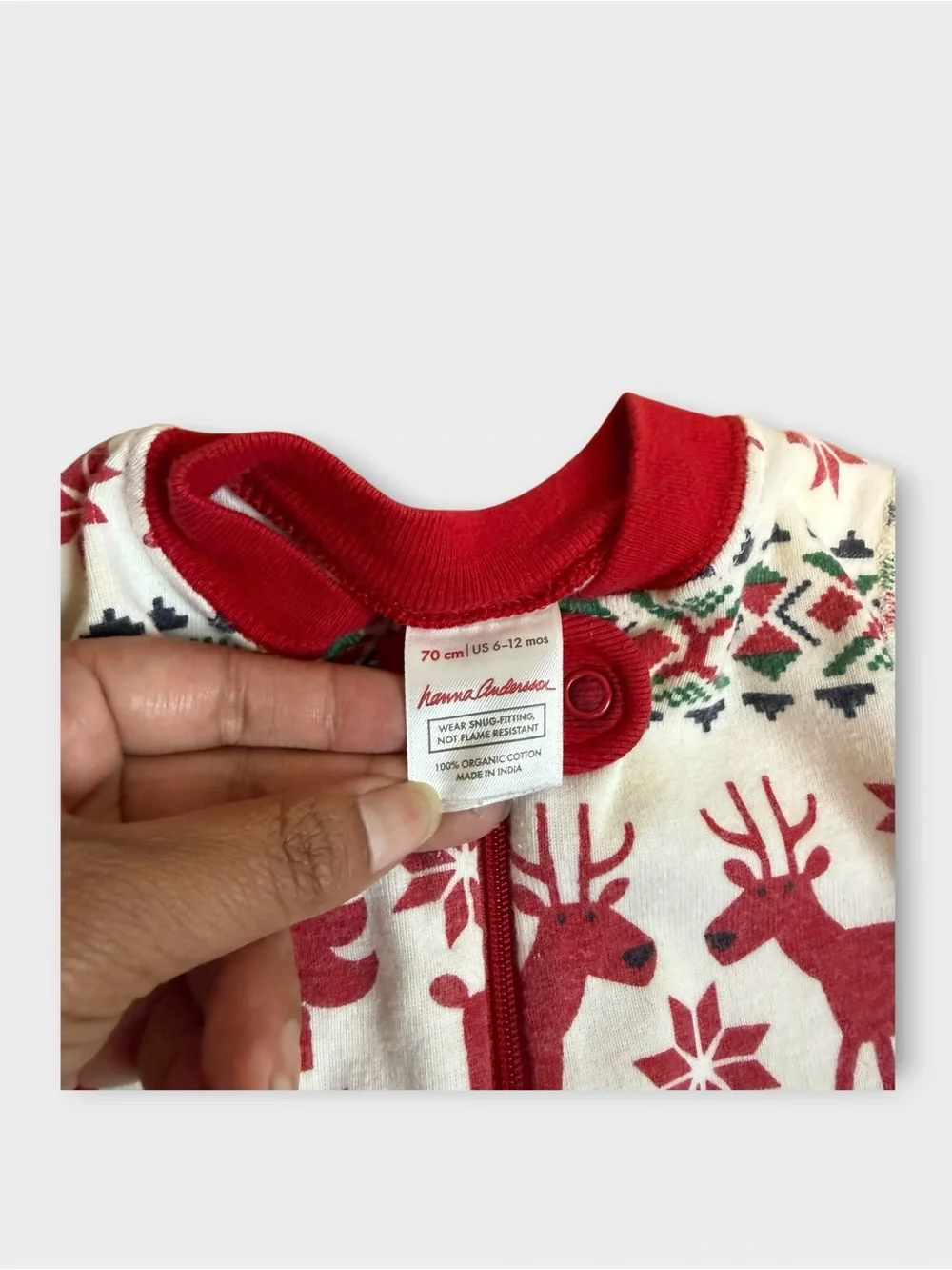 Hanna Andersson Dear Deer Fair Isle Holiday Organic Sleeper